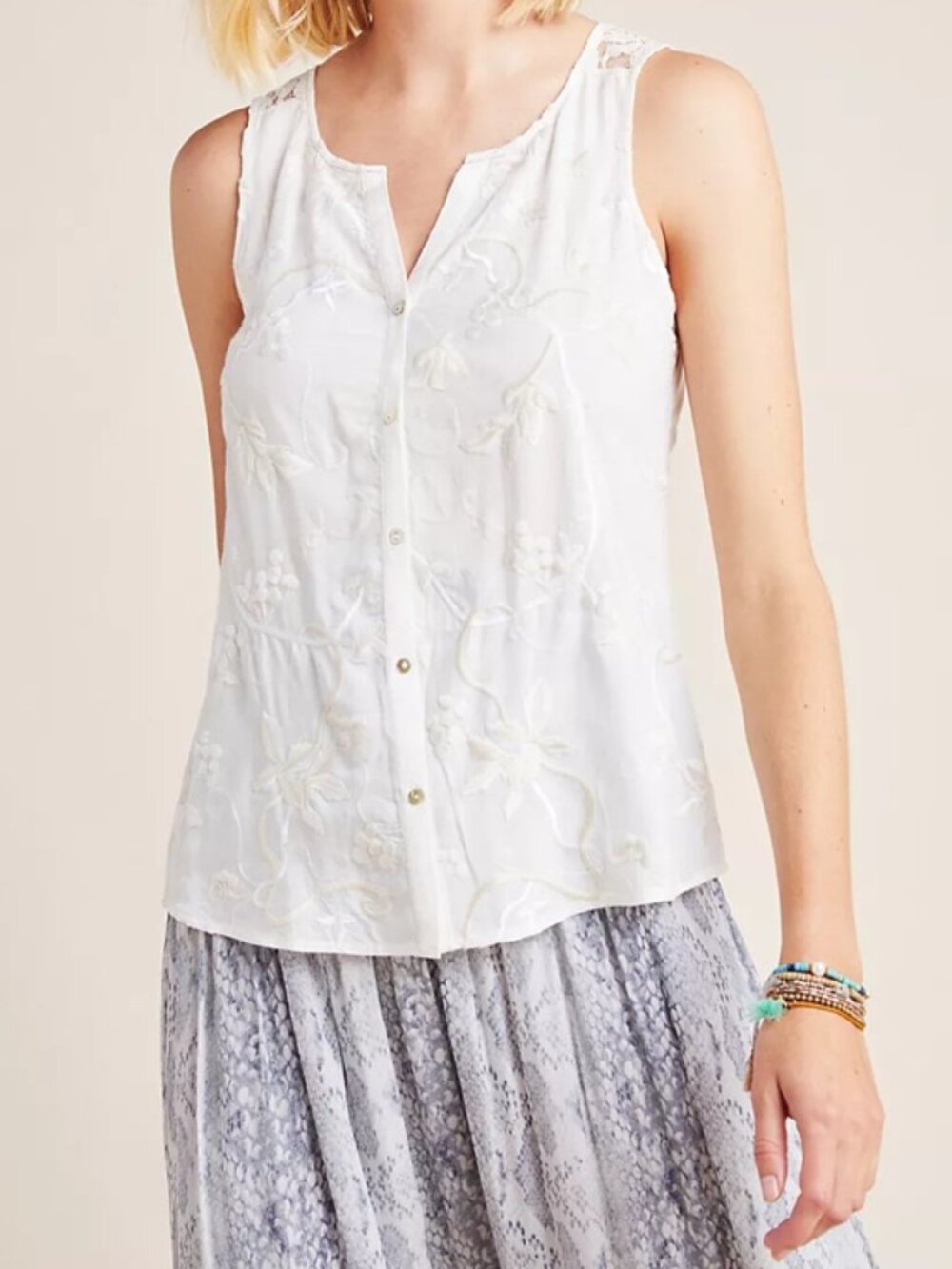 NWT Anthropologie Amarissa Embroidered Lace Blouse Size S